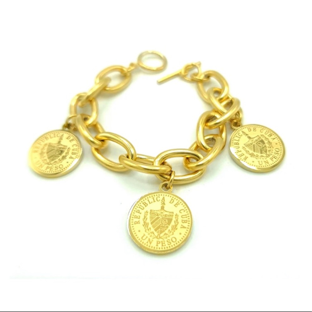 Three Coin Bracelet